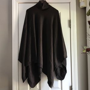 Talbots Brown turtleneck poncho